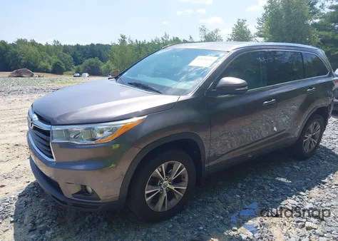 2014 Toyota Highlander Xle V6 z USA, uszkodzony, nr VIN 5TDJKRFH4ES063381